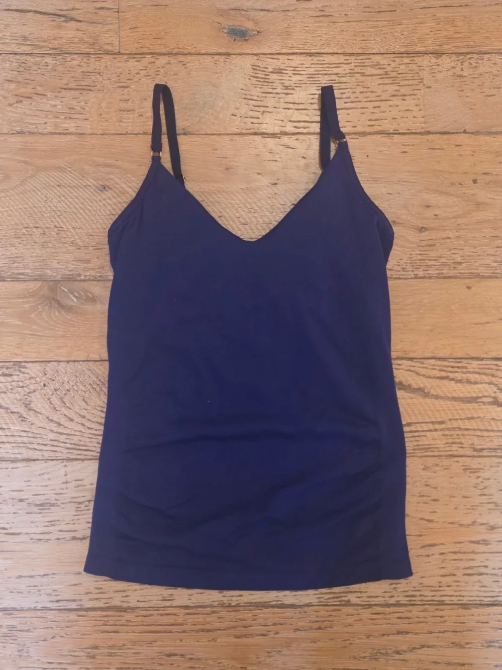 Vintage A/X Armani Exchange Purple V-Neck Shelf Bra Camisole Tank glam luxe